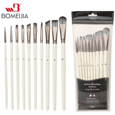 10pcs Artist Paint Brushes Set Face And Body Professional Miniature Painting Kit Oil Watercolor Gouache Paint,Art For Acrylic